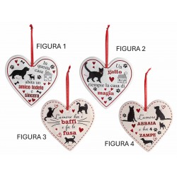 CUORE IN CERAMICA DECORO IN...